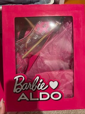 Aldo Barbie Rhinestone Clear Heels